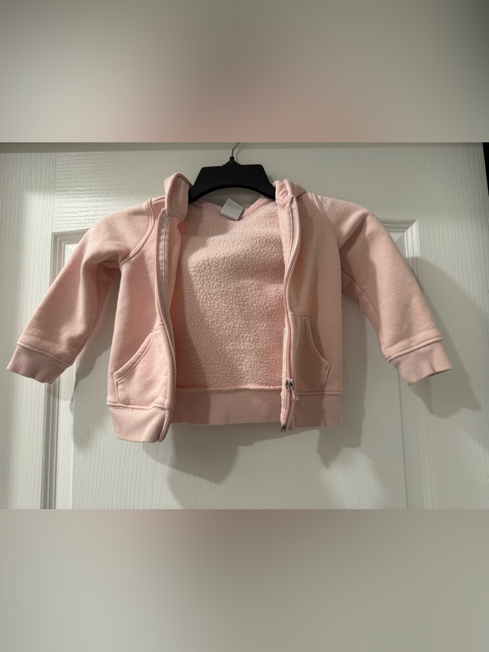 Girls Pink Zip-Up Hoodie Sweater - 2T